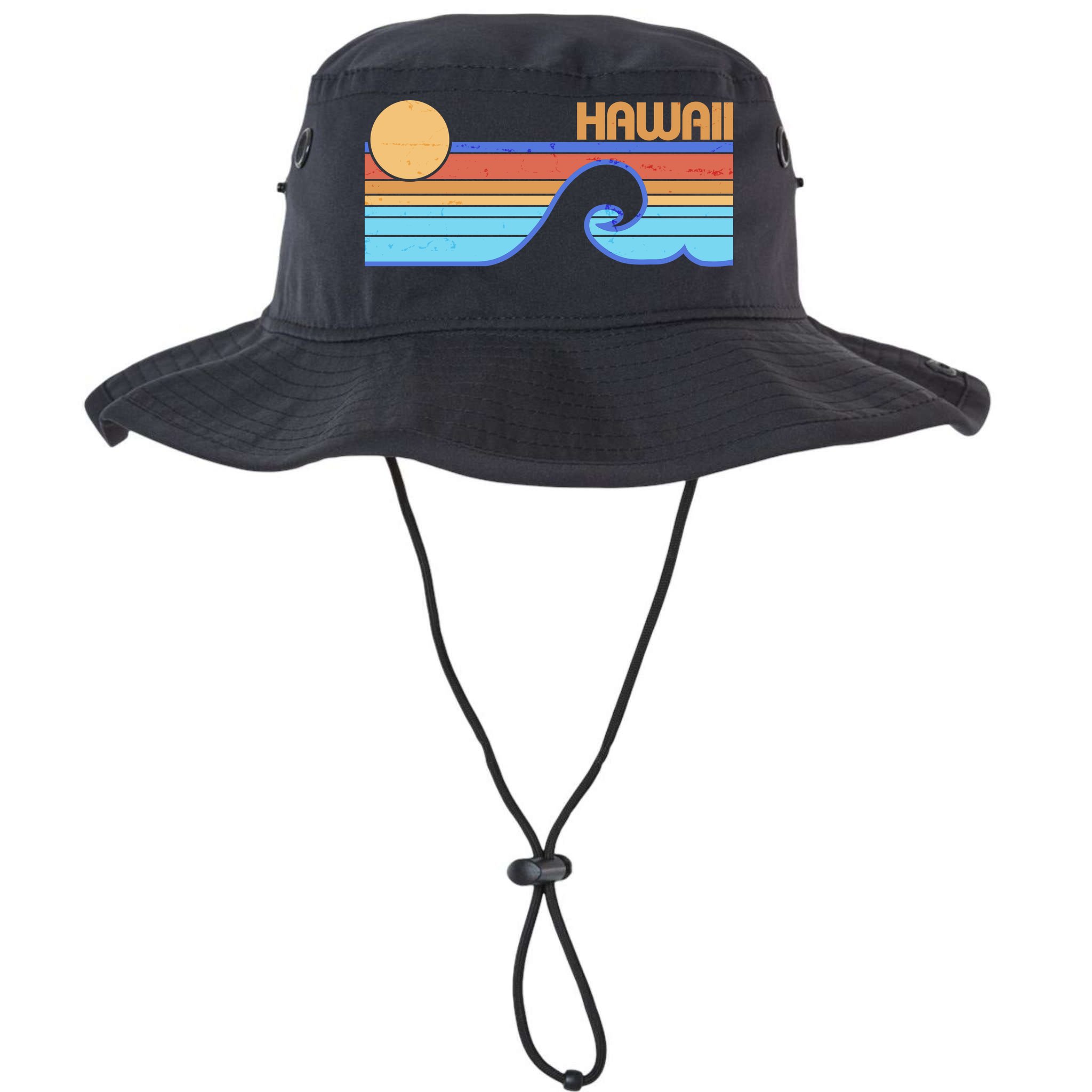 Retro Vintage Hawaii Sunset Wave Bucket Hat