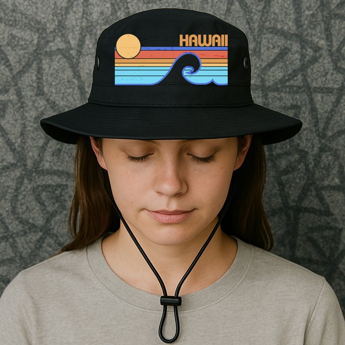 Retro Vintage Hawaii Sunset Wave Bucket Hat