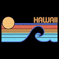 Retro Vintage Hawaii Sunset Wave Bucket Hat