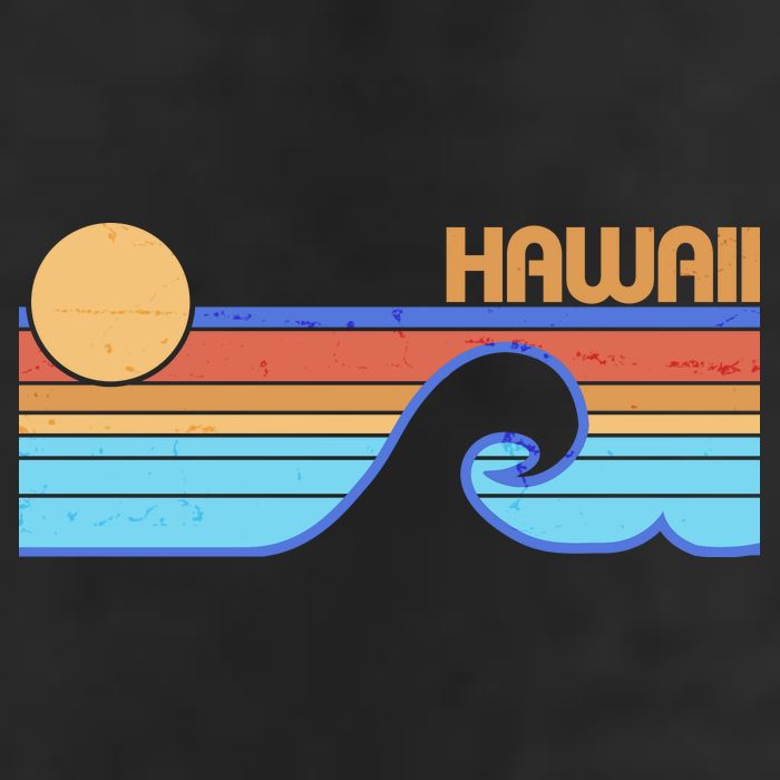 Retro Vintage Hawaii Sunset Wave Hat