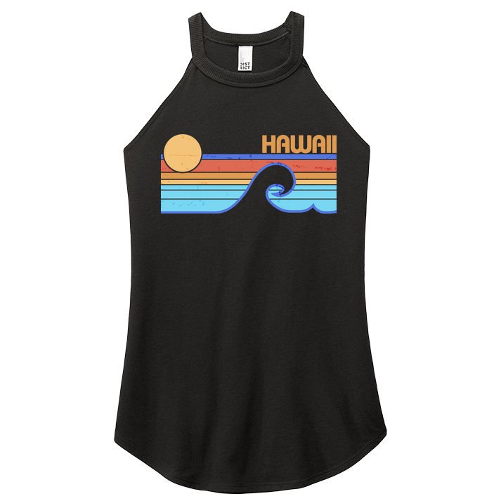 Retro Vintage Hawaii Sunset Wave Women's Perfect Tri Rocker Tank