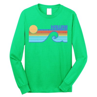 Retro Vintage Hawaii Sunset Wave Long Sleeve Shirt