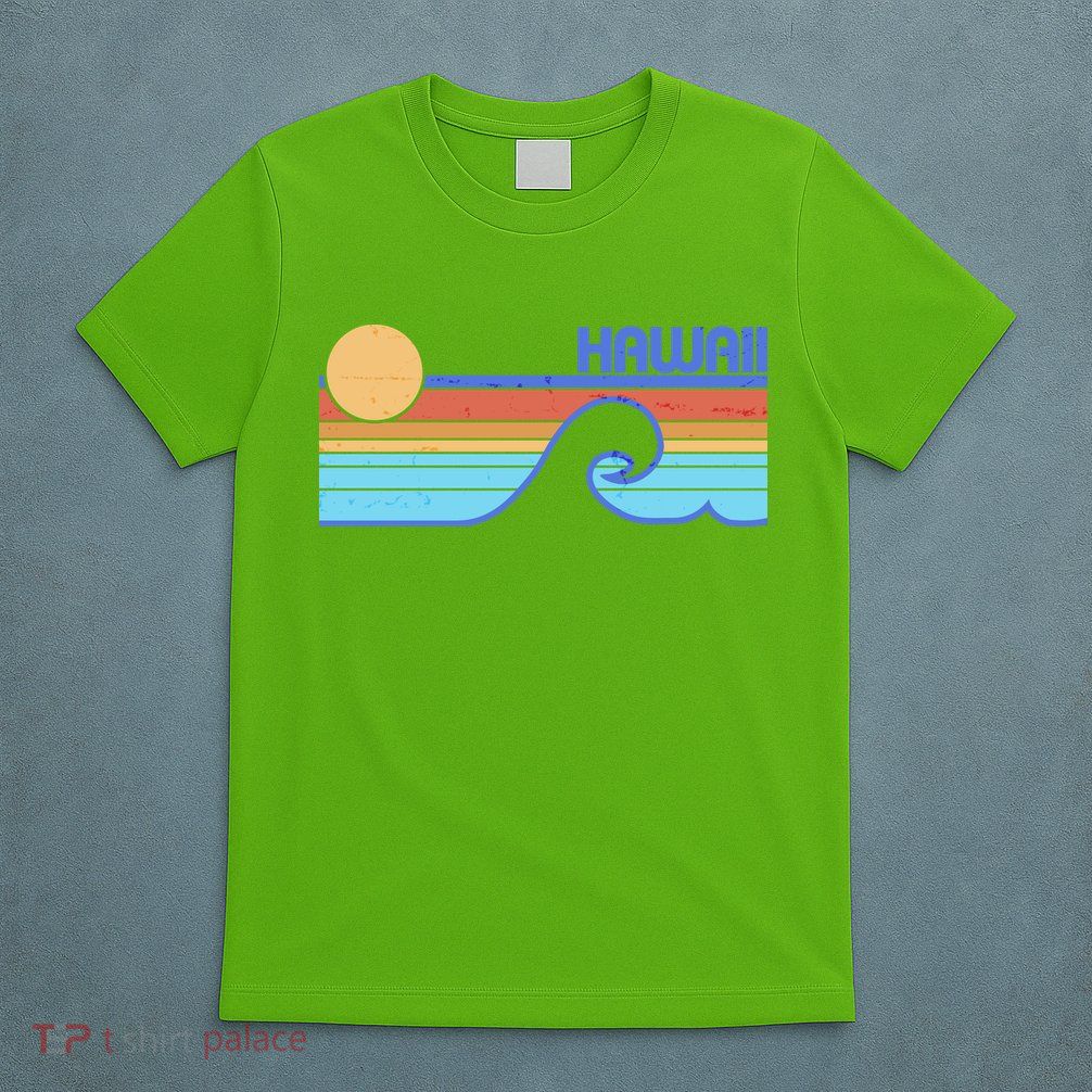 Retro Vintage Hawaii Sunset Wave T-Shirt