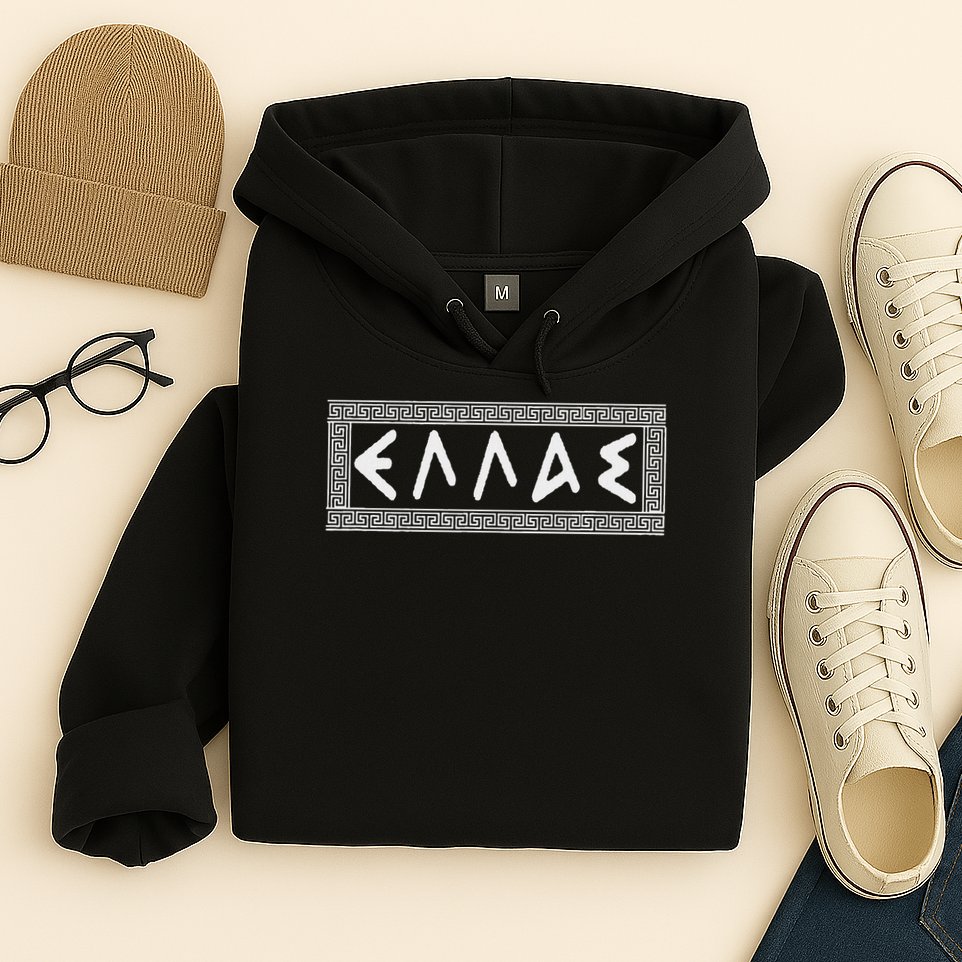 Retro Vintage Hellas Greece Greek Love Gift Hoodie