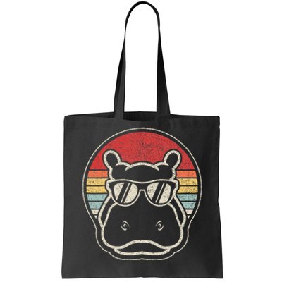 Retro Vintage Hippo Hippopotamus Sunglass Tote Bag