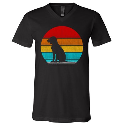 Retro Vintage Hungarian Vizsla V-Neck T-Shirt