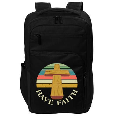 Retro Vintage Have Faith Impact Tech Backpack
