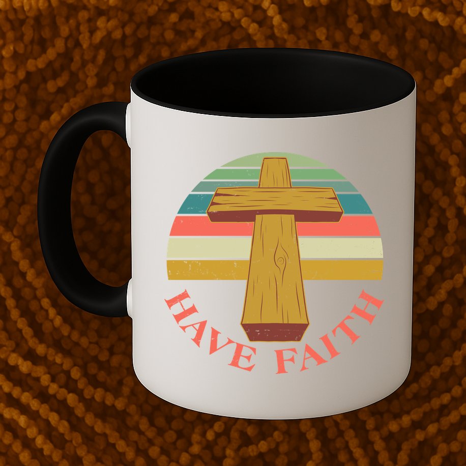 Retro Vintage Have Faith Mug