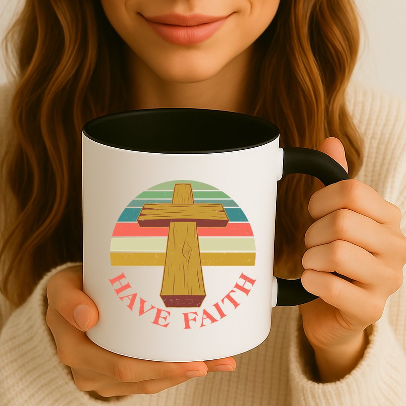 Retro Vintage Have Faith Mug