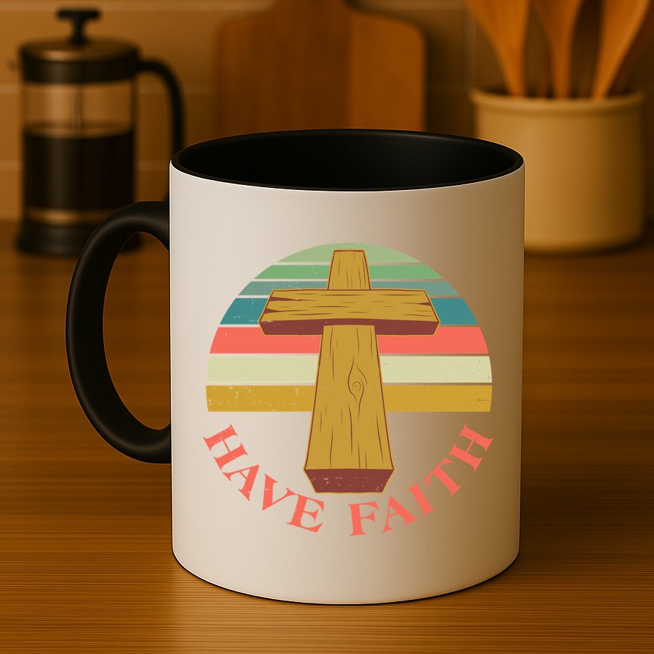 Retro Vintage Have Faith Mug