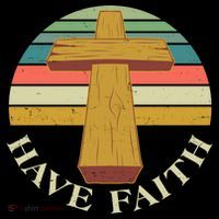 Retro Vintage Have Faith Drawstring Bag