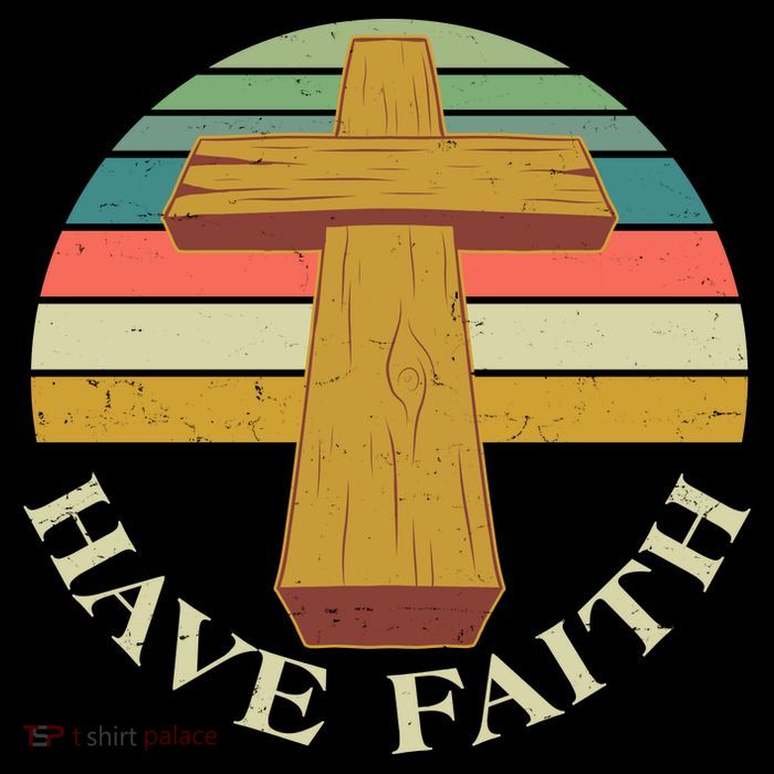 Retro Vintage Have Faith Drawstring Bag