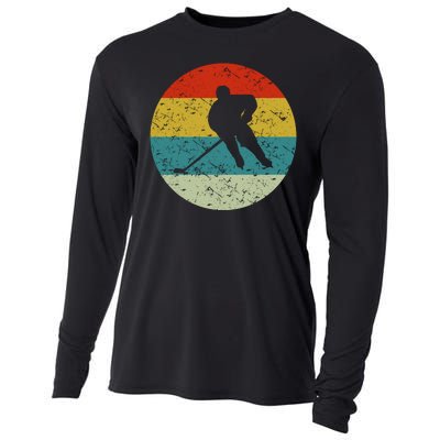 Retro Vintage Hockey Cooling Performance Long Sleeve Crew