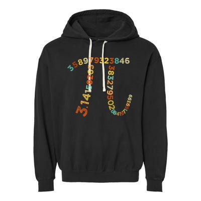 Retro Vintage Happy Pi Day Math Teacher Students Gift Garment-Dyed Fleece Hoodie