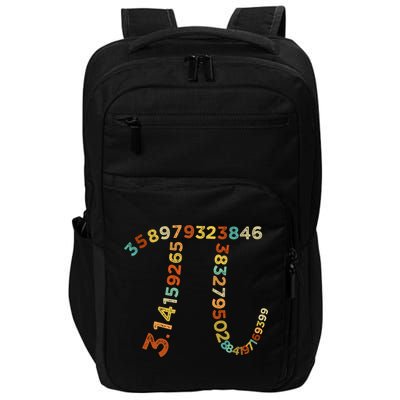 Retro Vintage Happy Pi Day Math Teacher Students Gift Impact Tech Backpack
