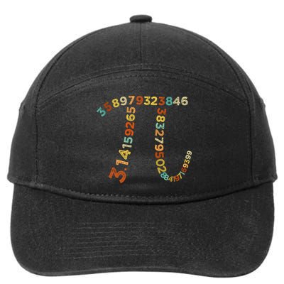 Retro Vintage Happy Pi Day Math Teacher Students Gift 7-Panel Snapback Hat