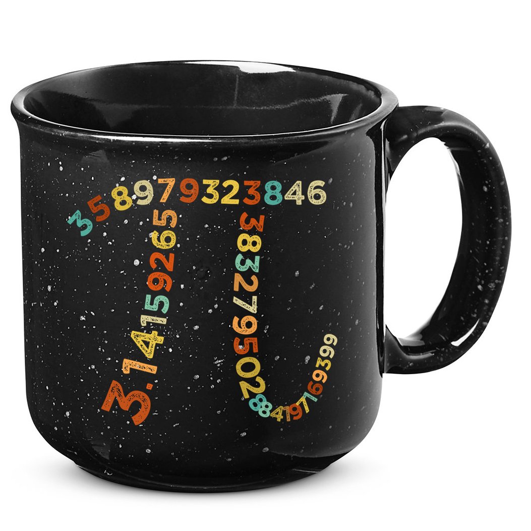 Retro Vintage Happy Pi Day Math Teacher Students Gift 15oz Campfire Ceramic Mug