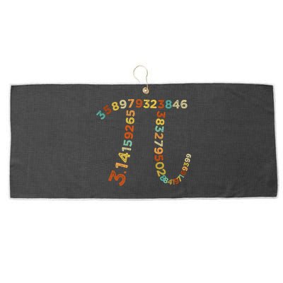 Retro Vintage Happy Pi Day Math Teacher Students Gift Large Microfiber Waffle Golf Towel