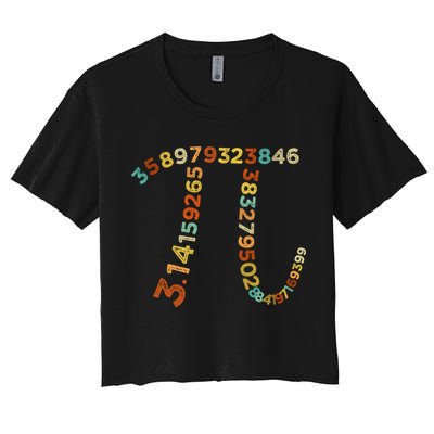 Retro Vintage Happy Pi Day Math Teacher Students Gift Crop Top