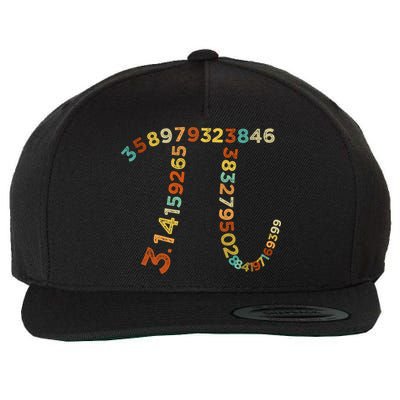 Retro Vintage Happy Pi Day Math Teacher Students Gift Wool Snapback Cap