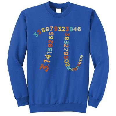 Retro Vintage Happy Pi Day Math Teacher Students Gift Tall Sweatshirt