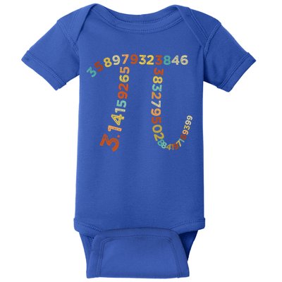 Retro Vintage Happy Pi Day Math Teacher Students Gift Baby Bodysuit