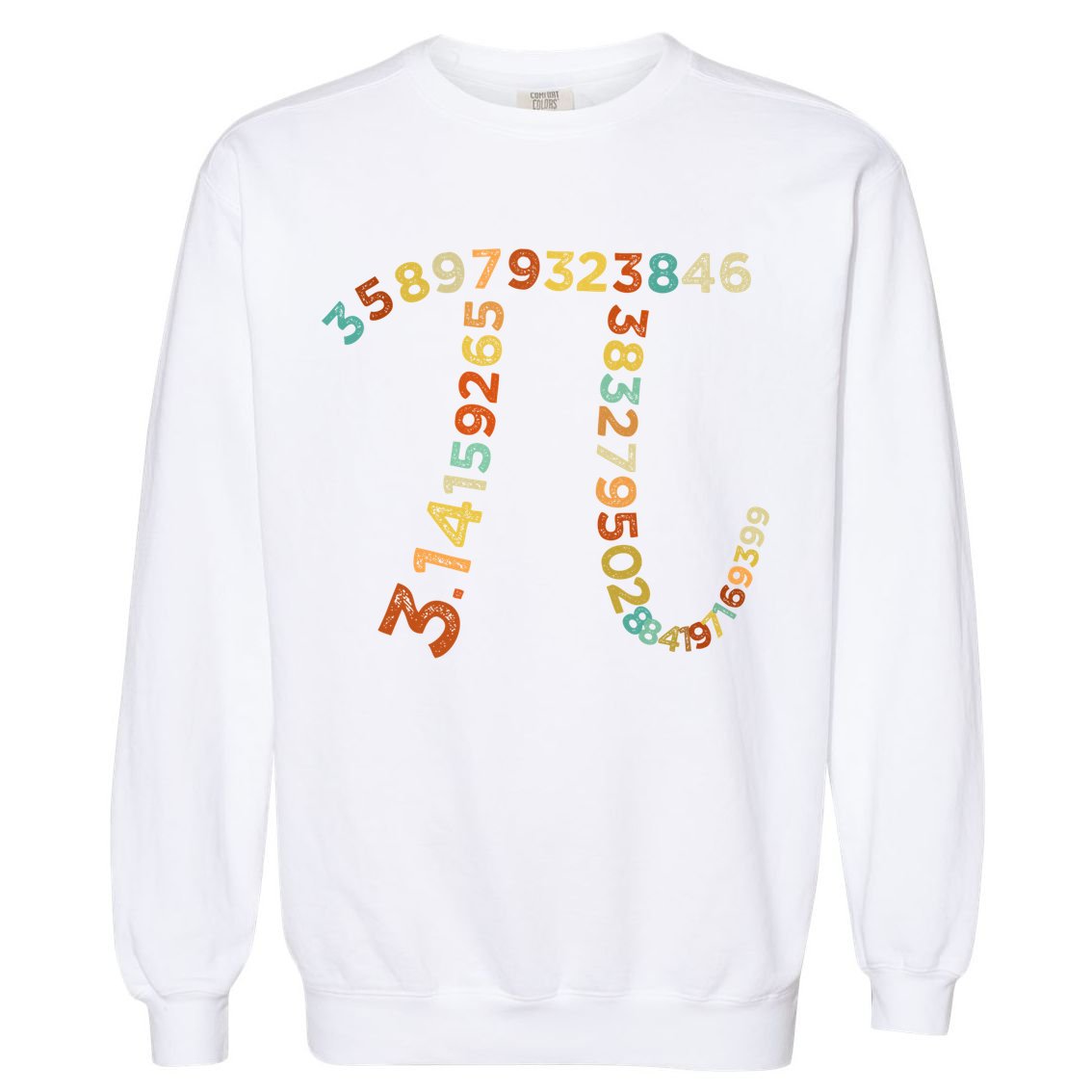 Retro Vintage Happy Pi Day Math Teacher Students Gift Garment-Dyed Sweatshirt