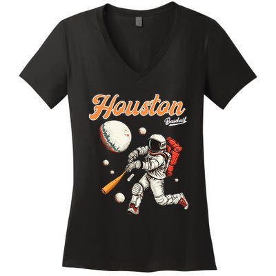 Retro Vintage Hanging Monkey Safari Jungle Animal Lover Women's V-Neck T-Shirt