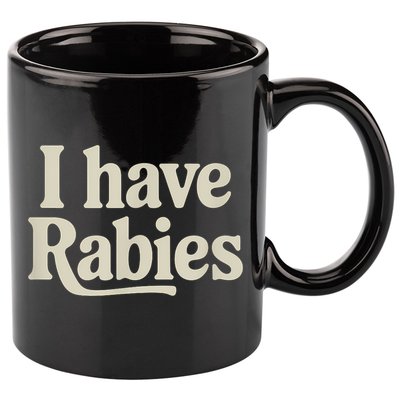 Retro Vintage I Have Rabies 11oz C Handle Ceramic Mug