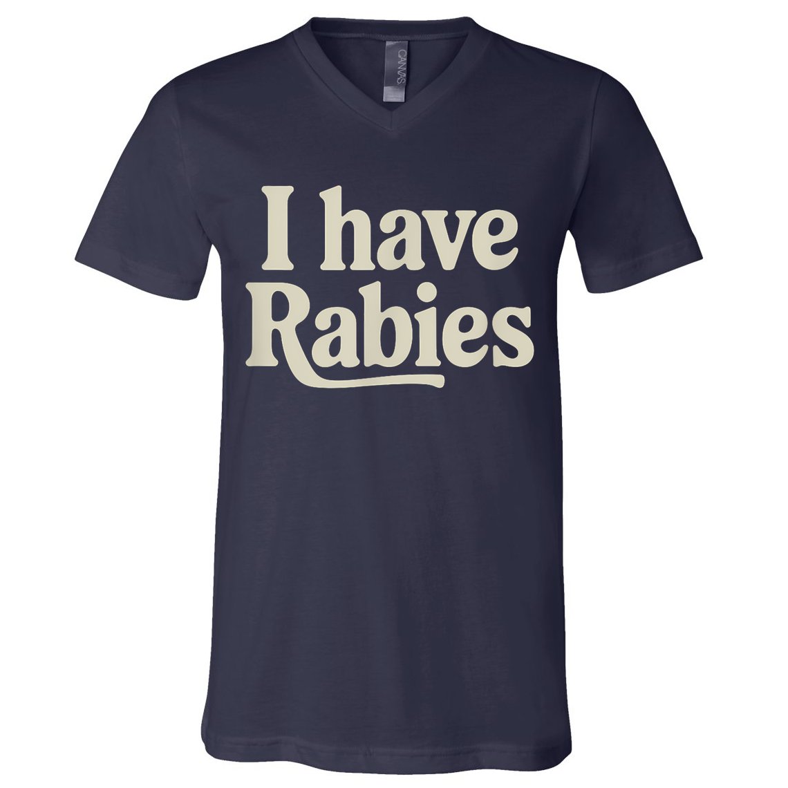 Retro Vintage I Have Rabies V-Neck T-Shirt
