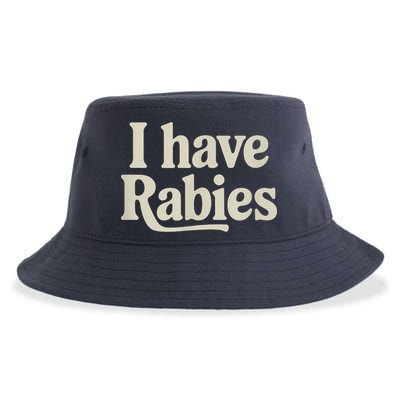 Retro Vintage I Have Rabies Sustainable Bucket Hat