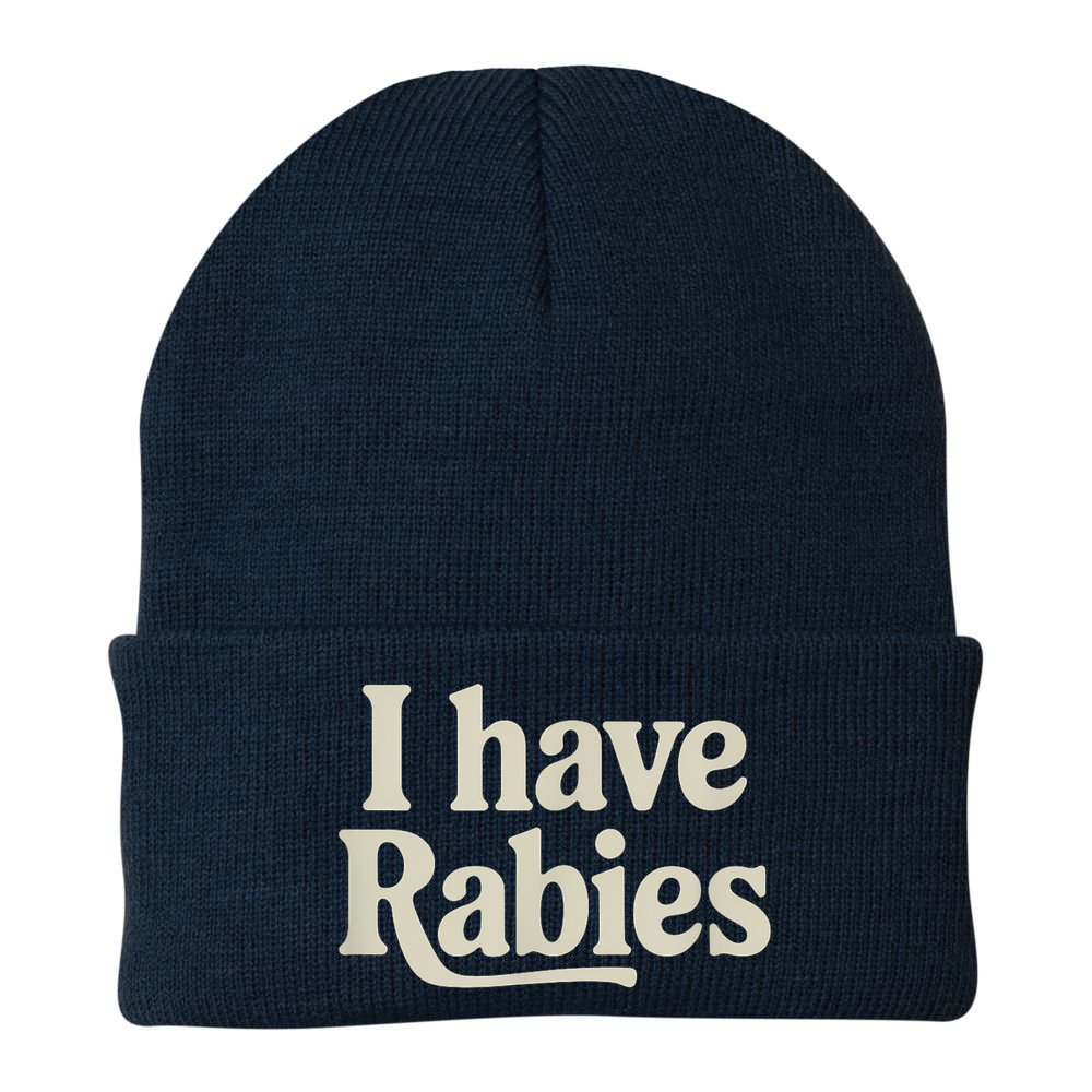 Retro Vintage I Have Rabies Beanie