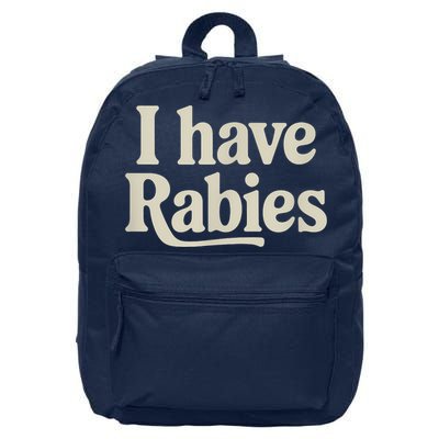Retro Vintage I Have Rabies 16 in Basic Backpack