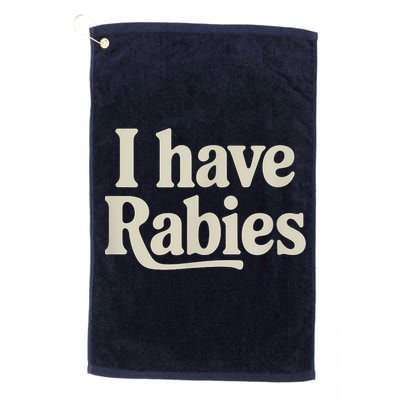 Retro Vintage I Have Rabies Golf Towel
