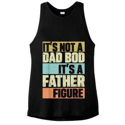  Retro Vintage It's Not A Dad Bod It's A Father Figure Funny Ladies PosiCharge Tri-Blend Wicking Tank