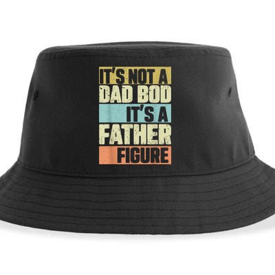 Retro Vintage It's Not A Dad Bod It's A Father Figure Funny Sustainable Bucket Hat