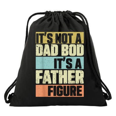  Retro Vintage It's Not A Dad Bod It's A Father Figure Funny Drawstring Bag