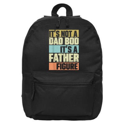  Retro Vintage It's Not A Dad Bod It's A Father Figure Funny 16 in Basic Backpack