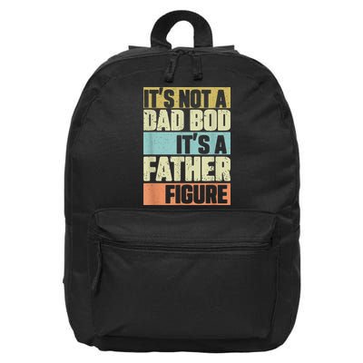  Retro Vintage It's Not A Dad Bod It's A Father Figure Funny 16 in Basic Backpack