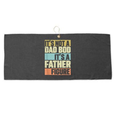 Retro Vintage It's Not A Dad Bod It's A Father Figure Funny Large Microfiber Waffle Golf Towel