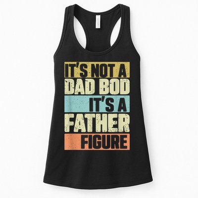  Retro Vintage It's Not A Dad Bod It's A Father Figure Funny Womens Tank Top