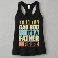  Retro Vintage It's Not A Dad Bod It's A Father Figure Funny Womens Tank Top