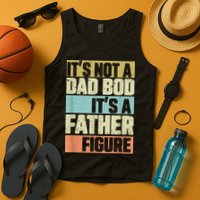  Retro Vintage It's Not A Dad Bod It's A Father Figure Funny Tank Top
