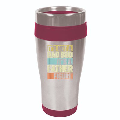  Retro Vintage It's Not A Dad Bod It's A Father Figure Funny 16oz Travel Tumbler