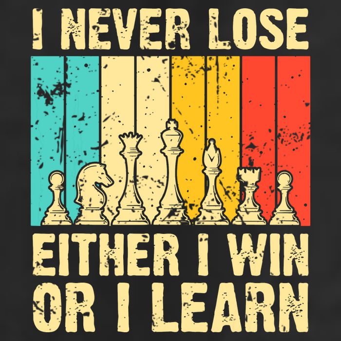 Retro Vintage I Never Lose I Either Win Or Learn Funny Chess Player Tumbler