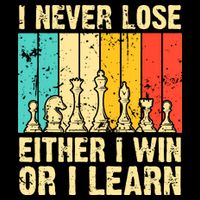 Retro Vintage I Never Lose I Either Win Or Learn Funny Chess Player Wool Snapback Cap