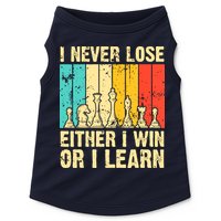 Retro Vintage I Never Lose I Either Win Or Learn Funny Chess Player Doggie Tank