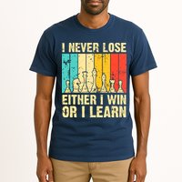 Retro Vintage I Never Lose I Either Win Or Learn Funny Chess Player Tall T-Shirt