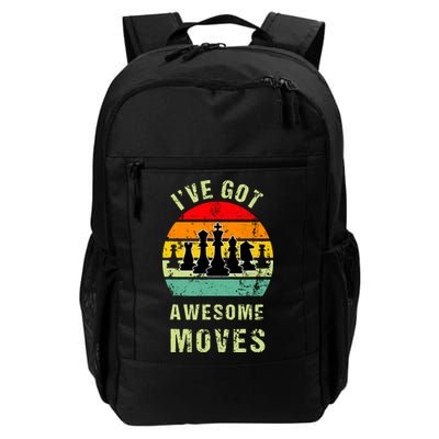 Retro Vintage I've Got Awesome Moves Chess Player Gift Backpack