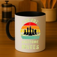 Retro Vintage I've Got Awesome Moves Chess Player Gift Mug